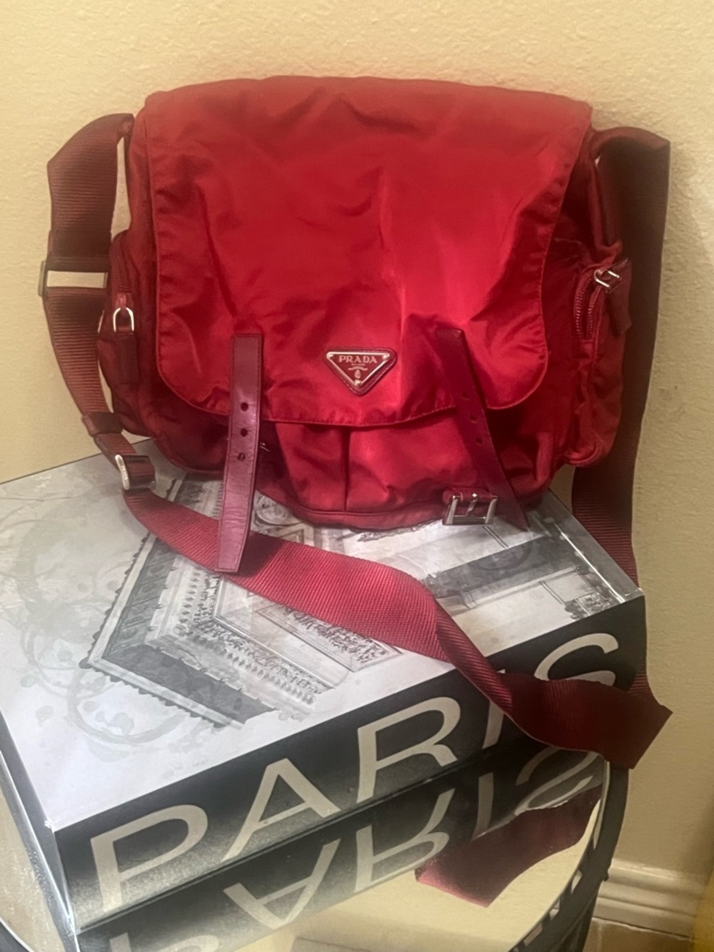 Prada authentic! Please look at pics color transfer but still beautiful!